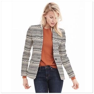 Banana Republic Jacquard One-Button Blazer